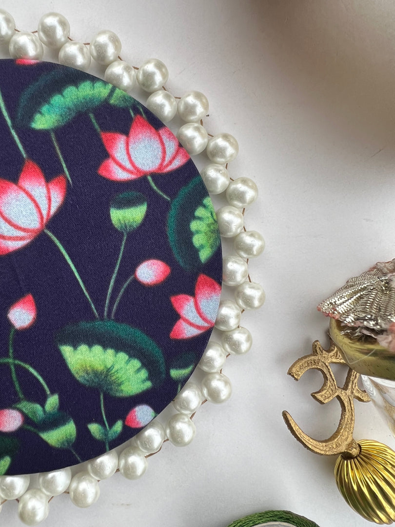 Pearl Beaded Platter: Idiosyncratic Divine Pichwai