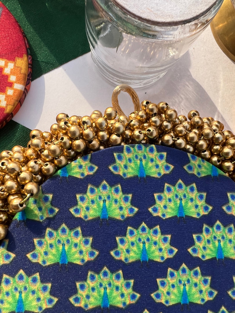 FIFO Platter: Golden Yellow + Maroon Navratna Patola