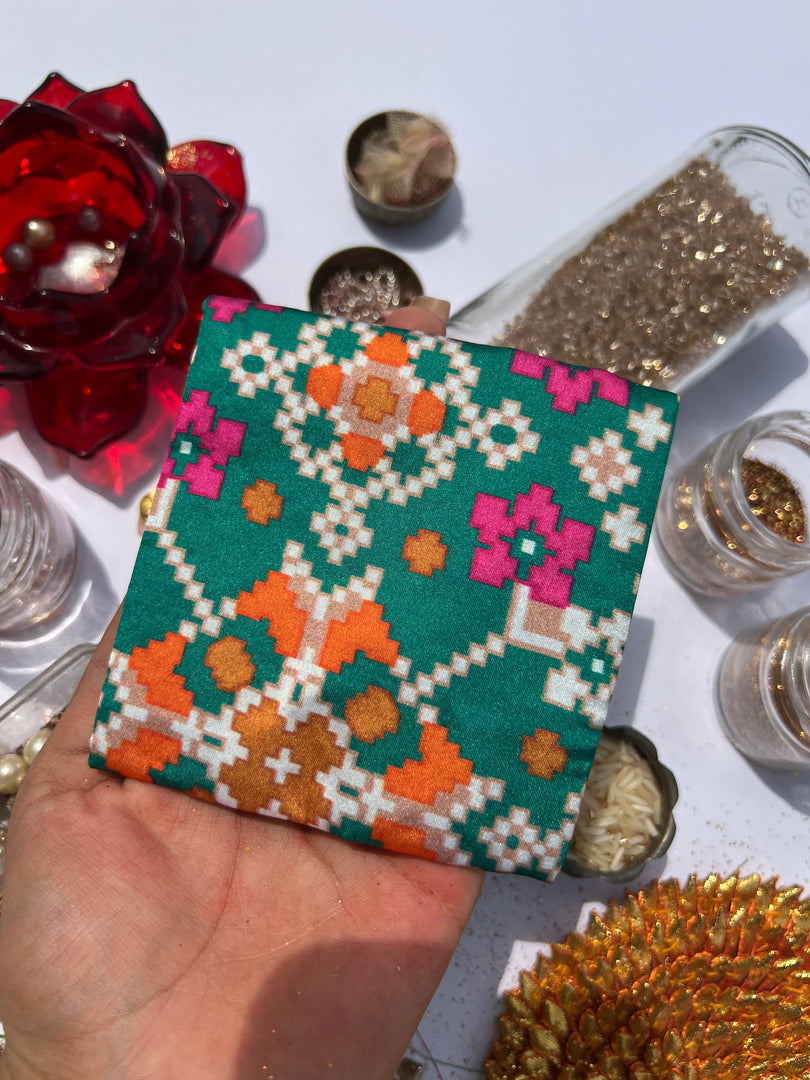 ADD ON: Maroon Navratna Patola Mini Pouch