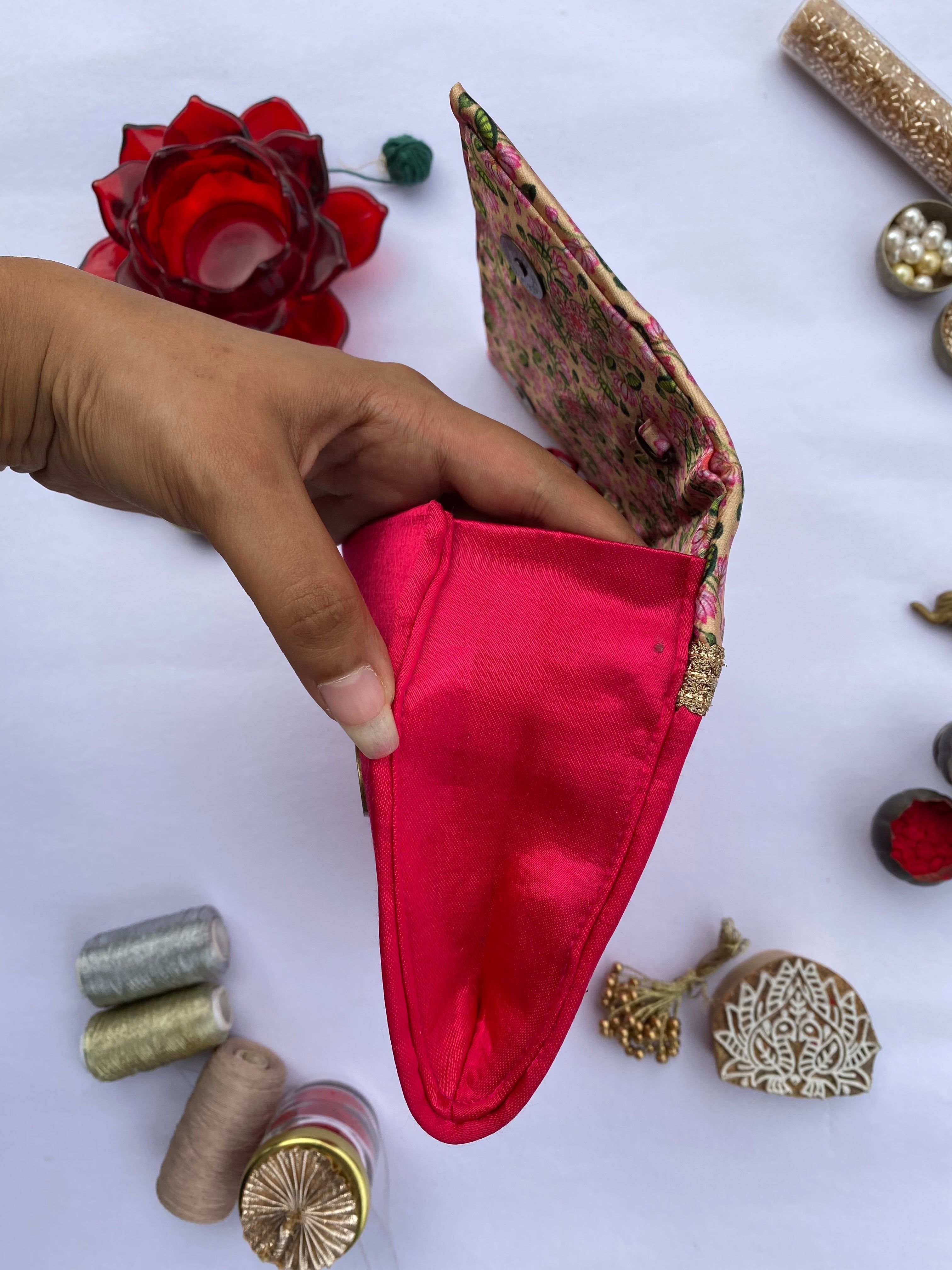 Inflorescence Divine Pichwai Macro Encase Clutch