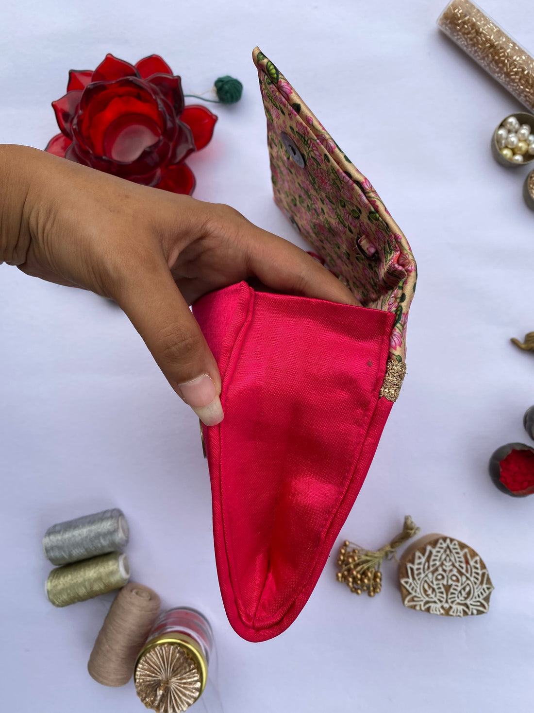 Inflorescence Divine Pichwai Macro Encase Clutch
