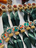 TWO WAY: Enchanted Maroon & Bottle Green Navratna Patola  Asopalav Toran (FLEXIBLE)