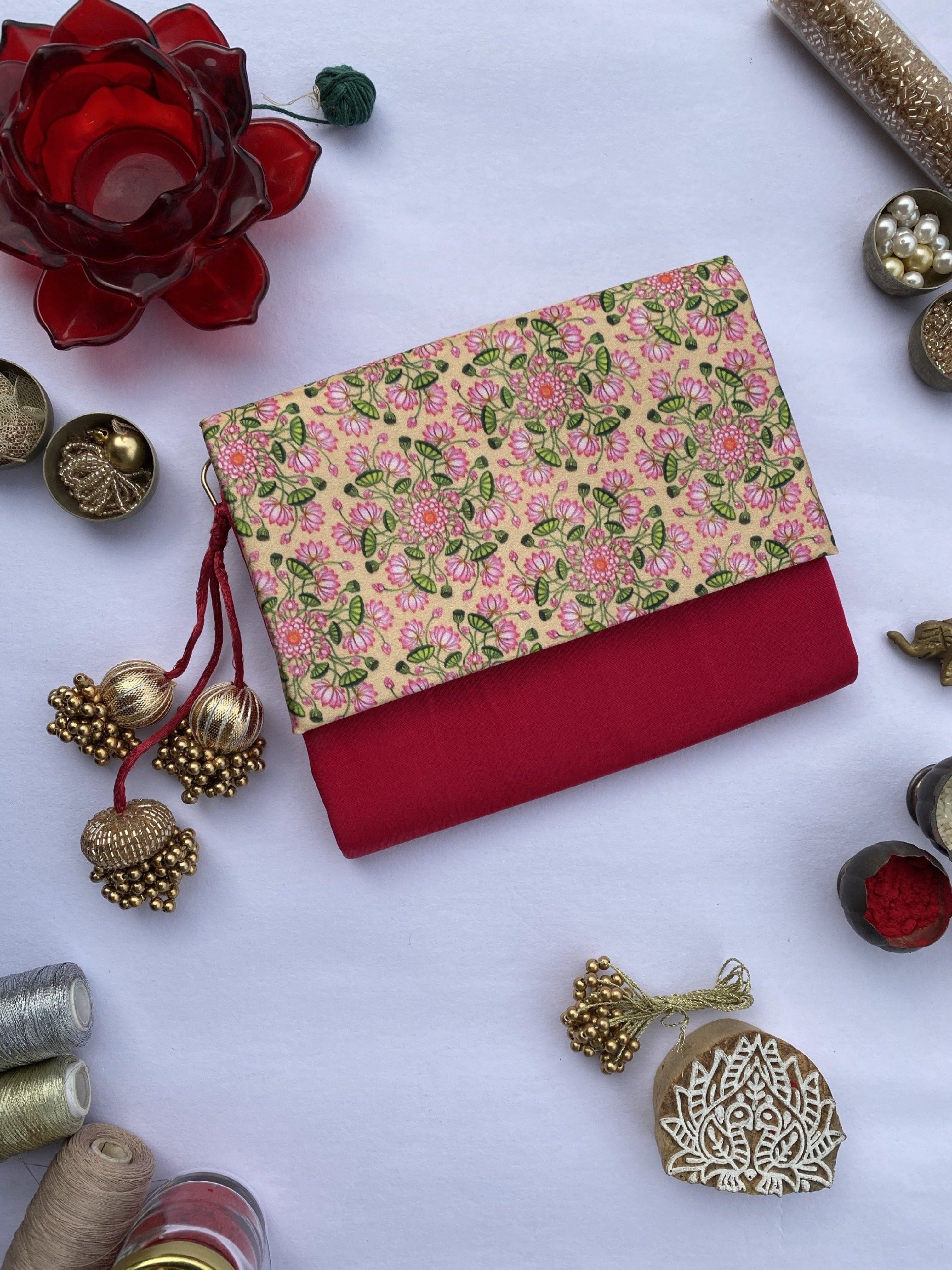 Inflorescence Divine Pichwai Macro Encase Clutch