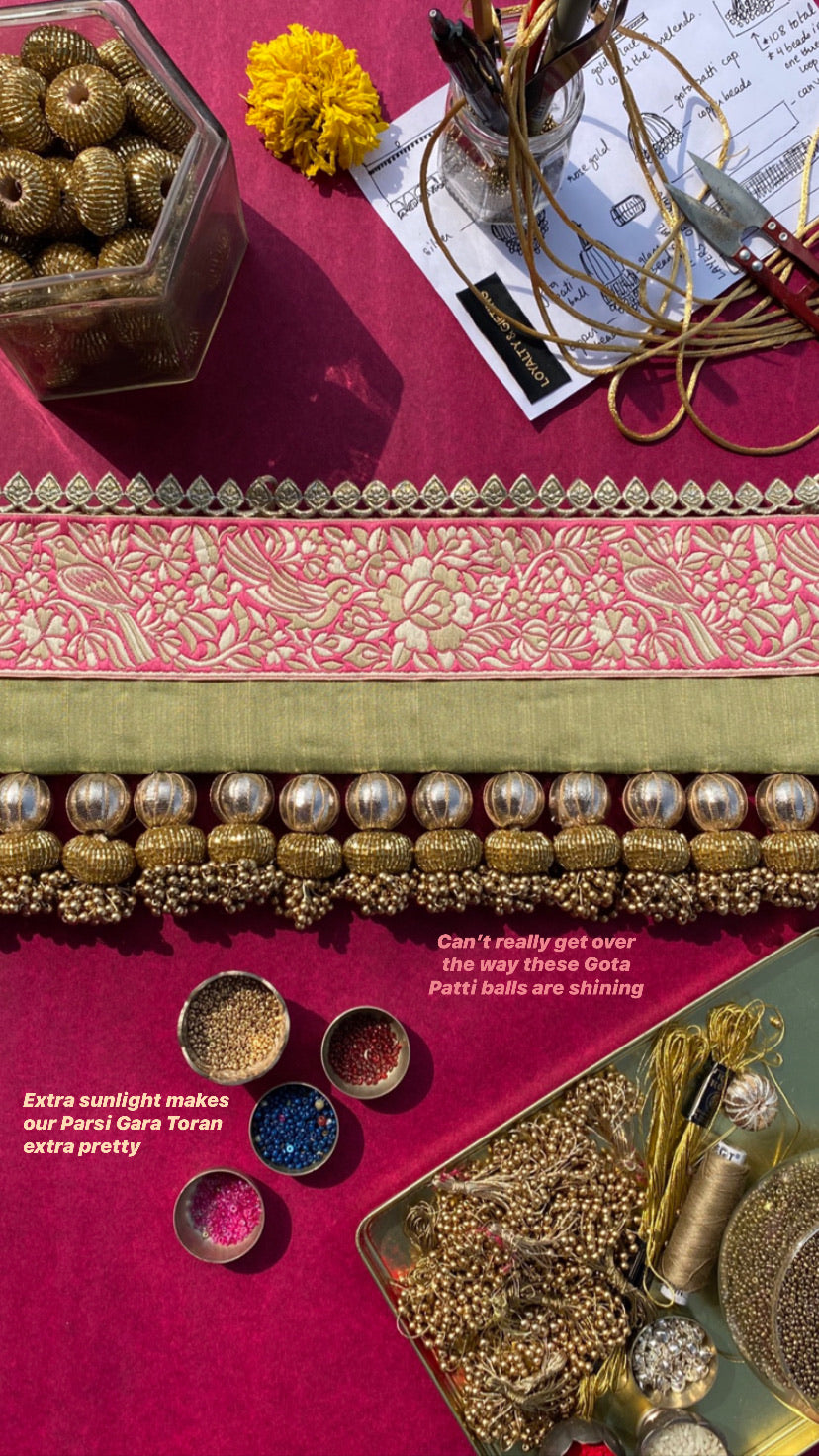 The English Pink Parsi Gara Toran