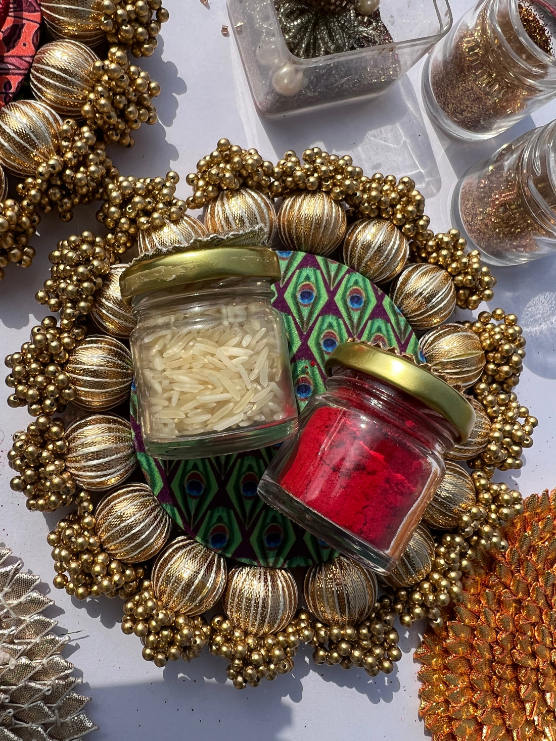 BLING TOO MUCH ROLI CHAWAL IN GLASS JARS