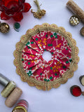 Scallop Pink Navratna Patola Poshak