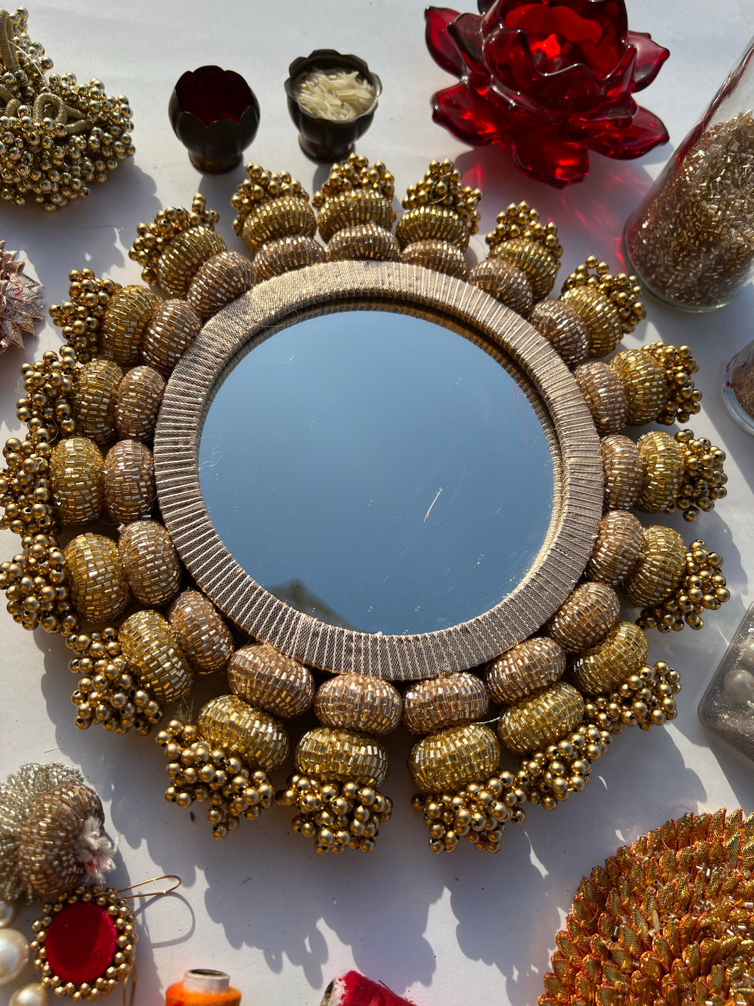 Clear Cheer OG Inflorescence Divine Pichwai Mirror Platter- Mini