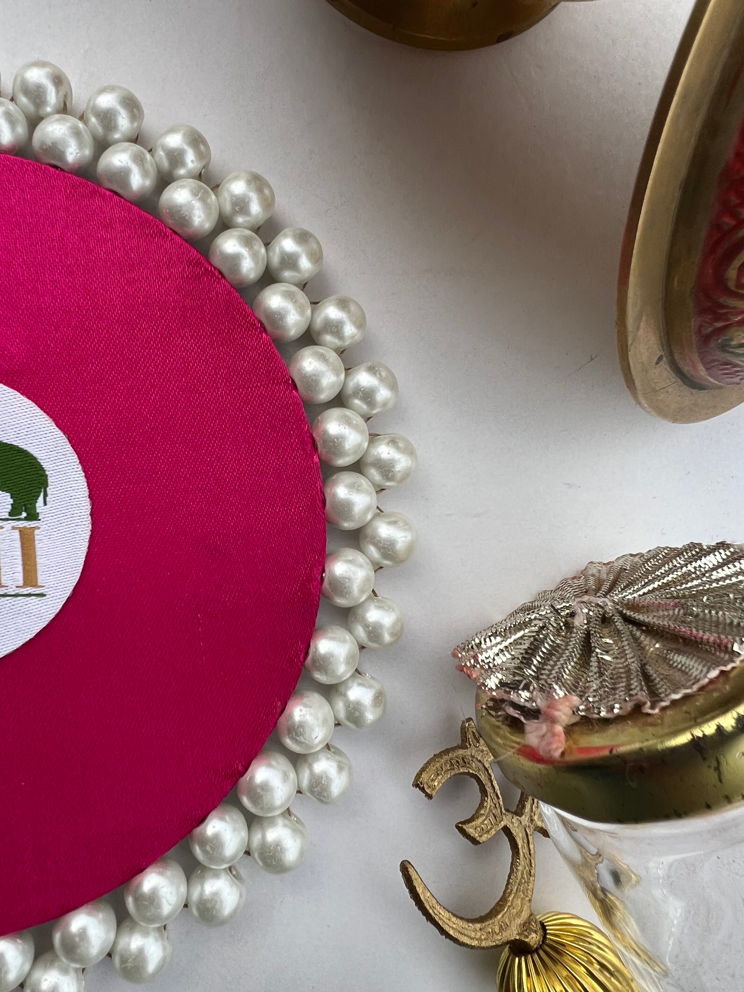 Pearl Beaded Platter: Idiosyncratic Divine Pichwai