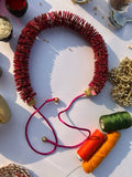 Micro Enchanted Inflorescence Divine Pichwai & Solid Pink Gajra- FLOWER GARLAND FOR HAIR