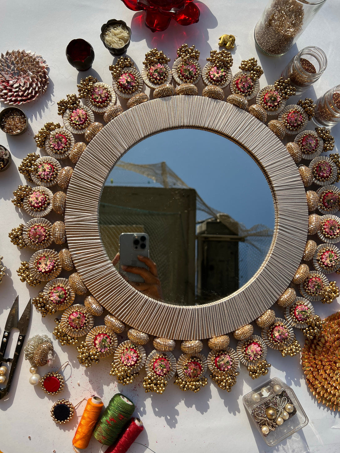 OG Inflorescence Divine Pichwai Lumba Mirror Platter