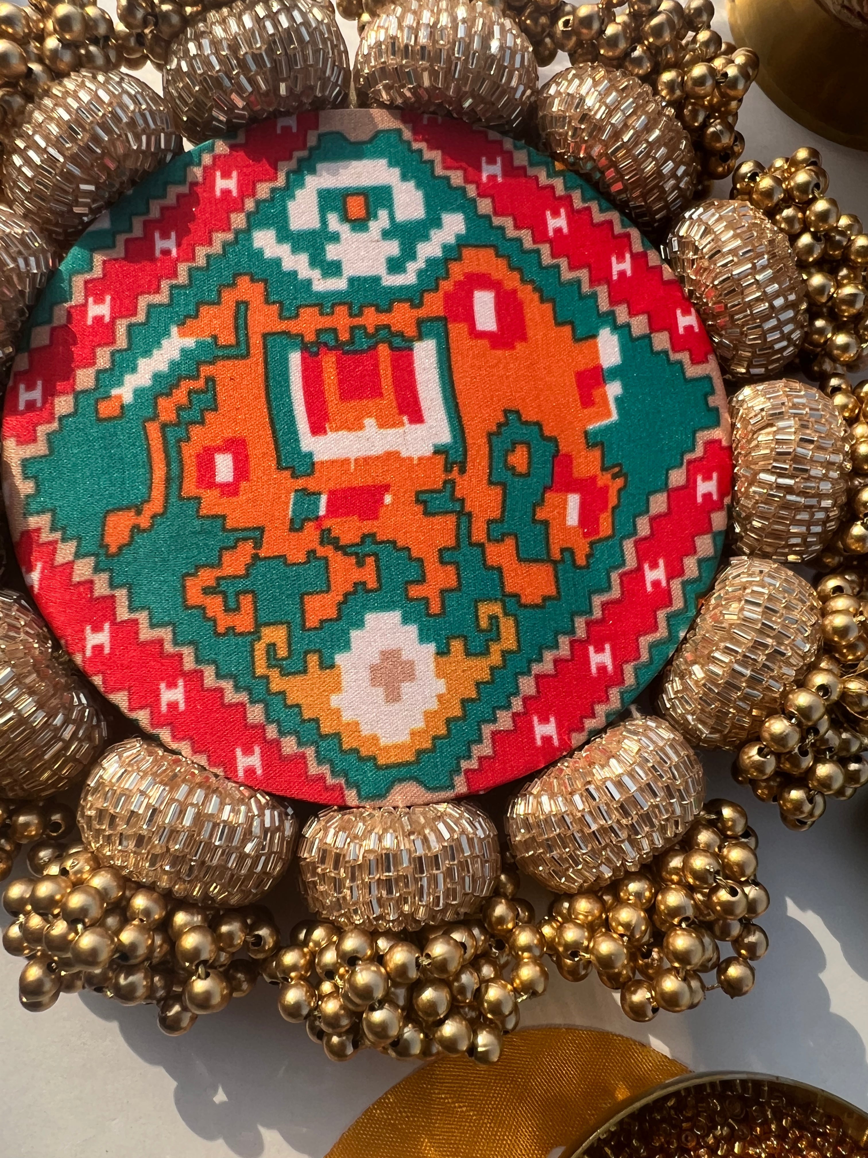 Diva Diya : Rosie Rani Bandhej + Bottle Green Hathi Popat Patola