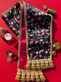 KHES: Gehra Neela Divine Pichwai + Solid Pink