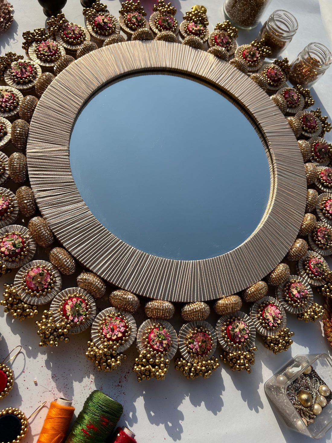 OG Inflorescence Divine Pichwai Lumba Mirror Platter