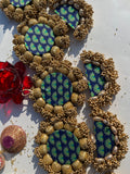 Chic-O-Flake Dangler Colossal Toran 2: Pink Colloquial & OG Inflorescence Divine Pichwai (Flexible)
