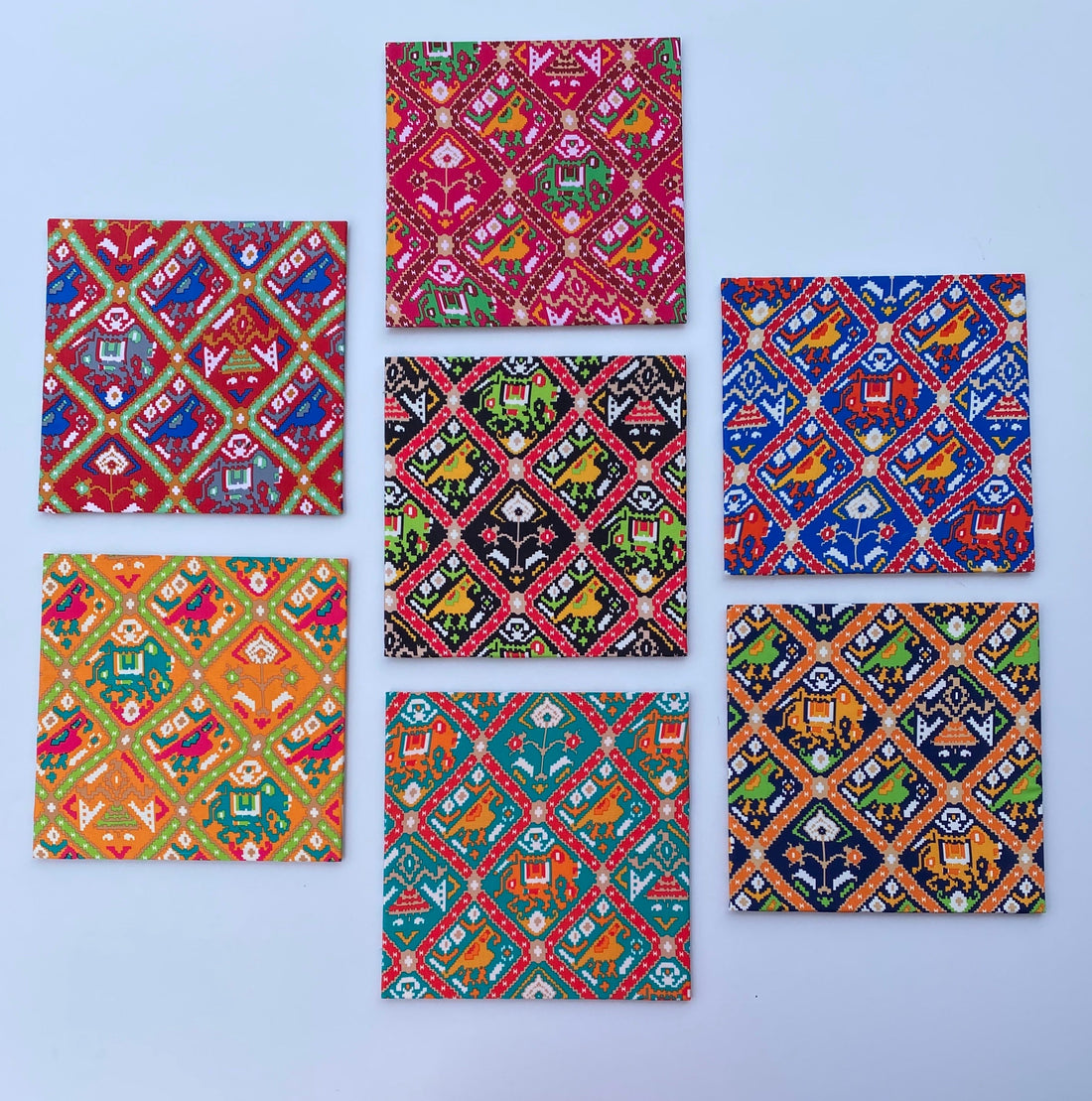 Pointed Edge Patola Potlis- set of 50