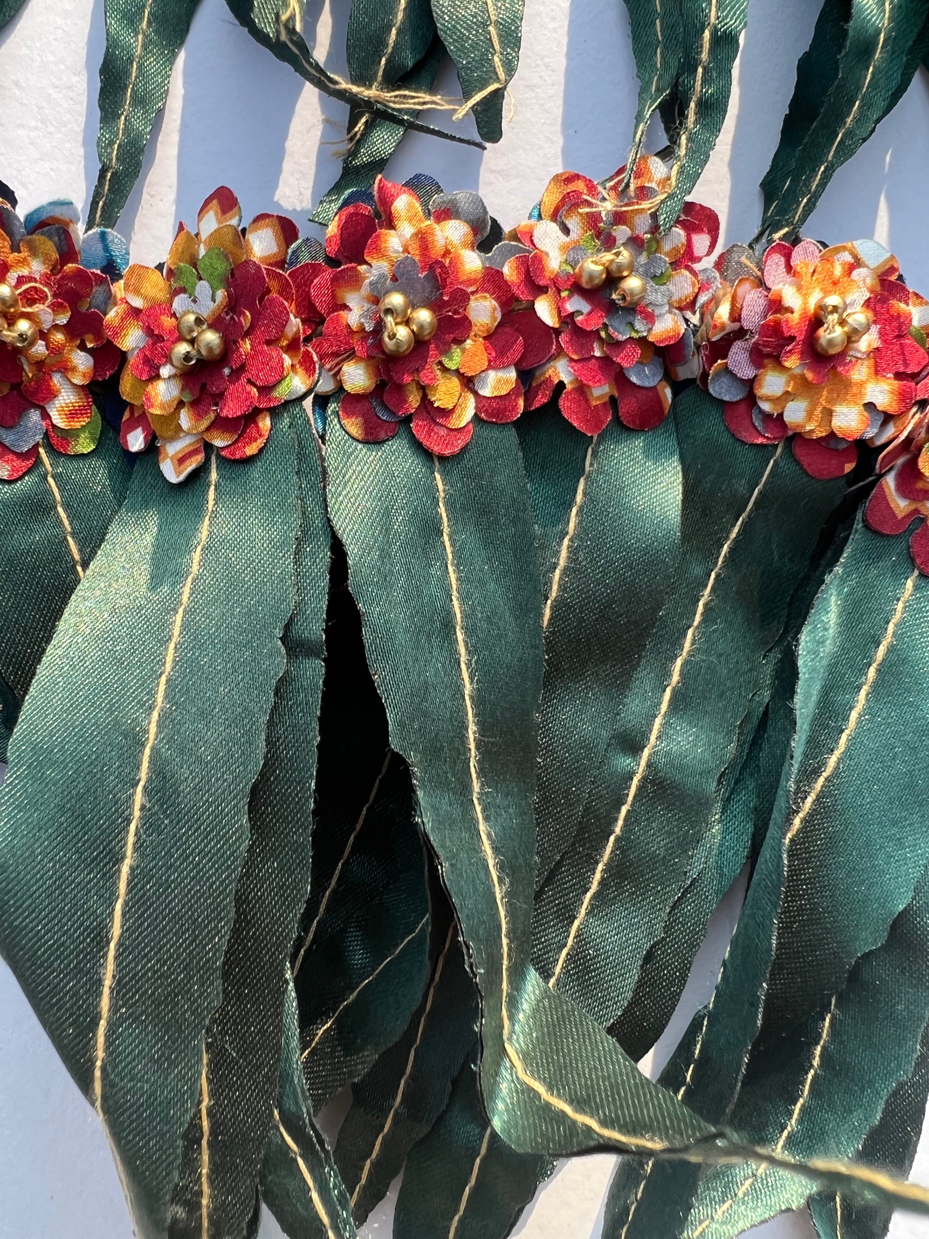Mini Asopalav Tradition X Maroon & Pink Colloquial Divine Pichwai Toran: Two way (FLEXIBLE)