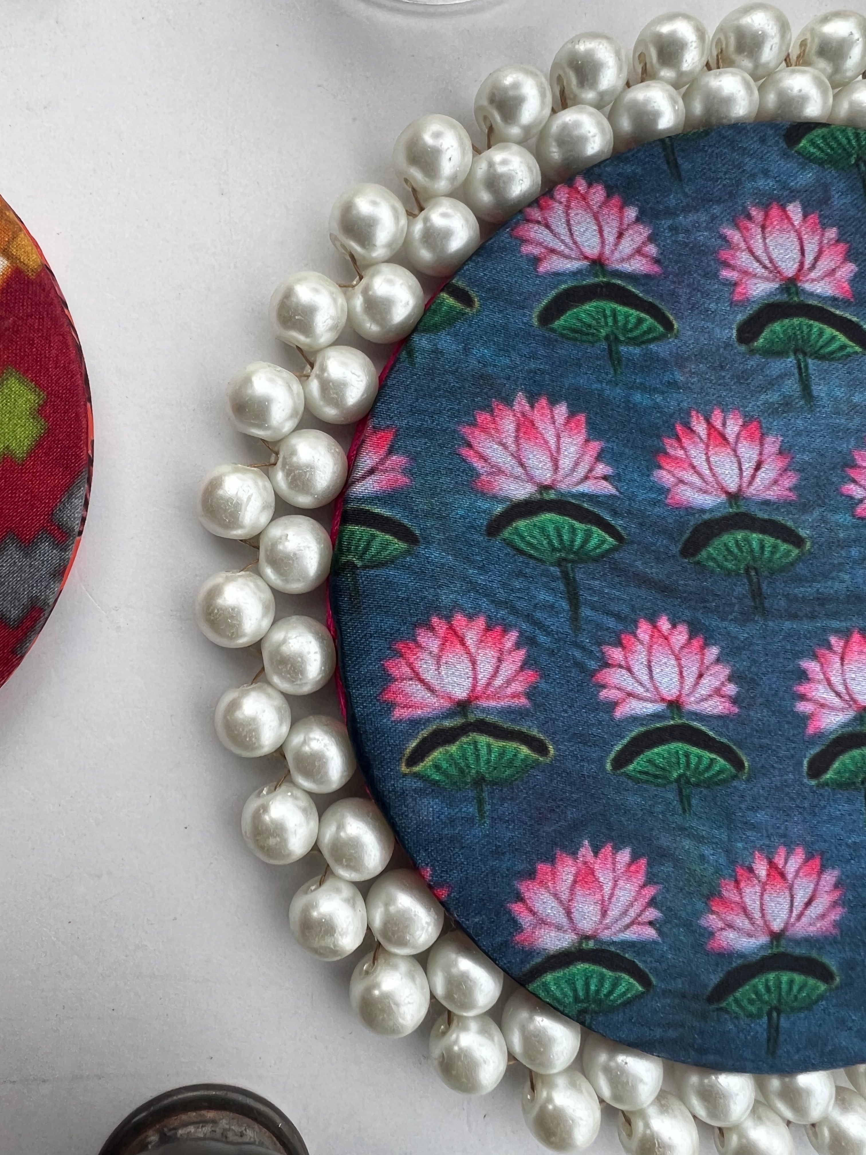 Pearl Beaded Pallet: Idiosyncratic Divine Pichwai