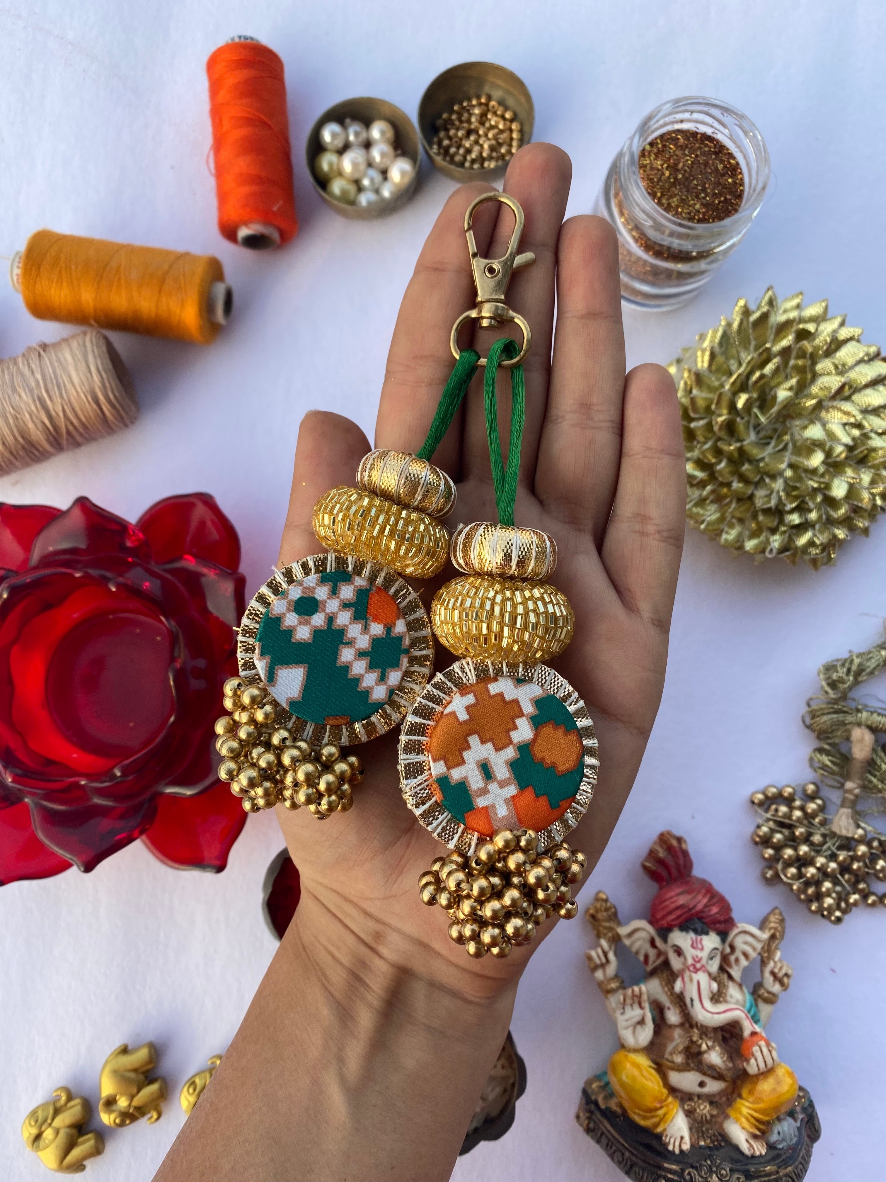 RBG Navratna Patola Signature Charms- Set of 3
