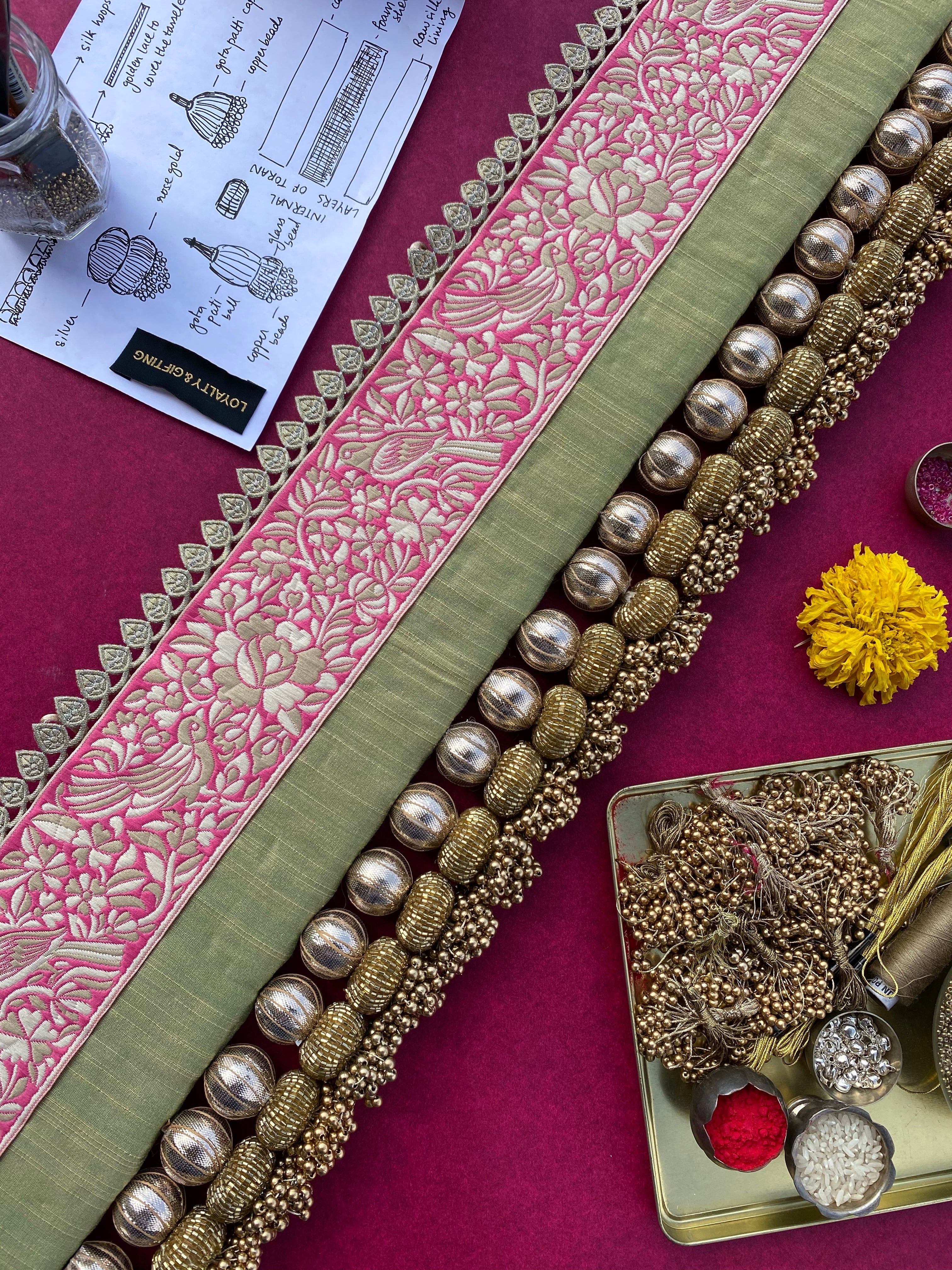 The English Pink Parsi Gara Toran