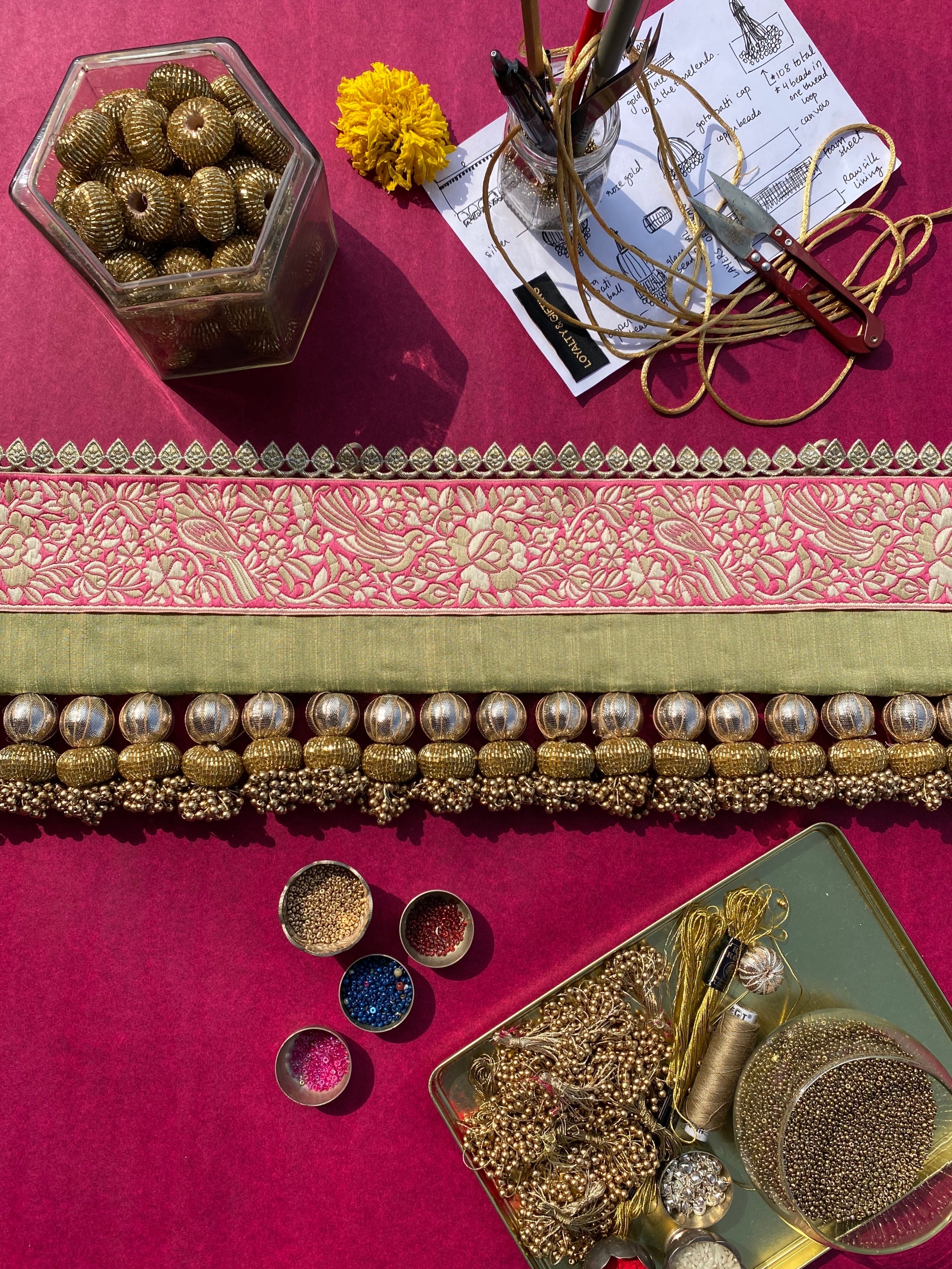 The English Pink Parsi Gara Toran
