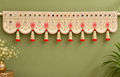 Premium Handmade Pearl & Mirror Work Toran with Red Beaded Latkan – 38.5 Inches